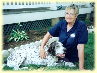 Leesy with her beloved Pooh on his 16th birthday.