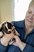 Sharon and a one-week-old